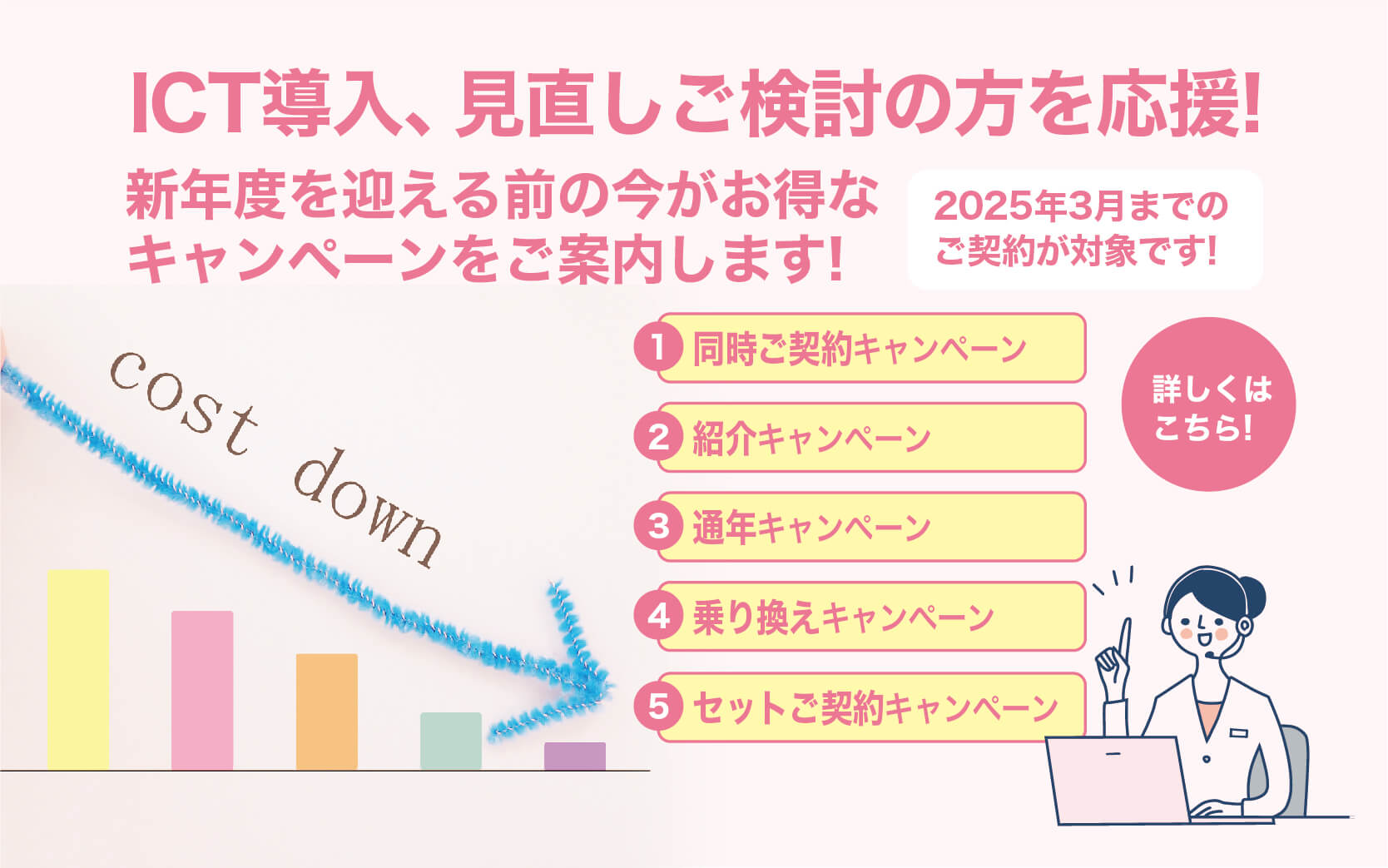 ICT導入、見直しご検討の方を応援！新たなスタートを応援！経費削減サポート！